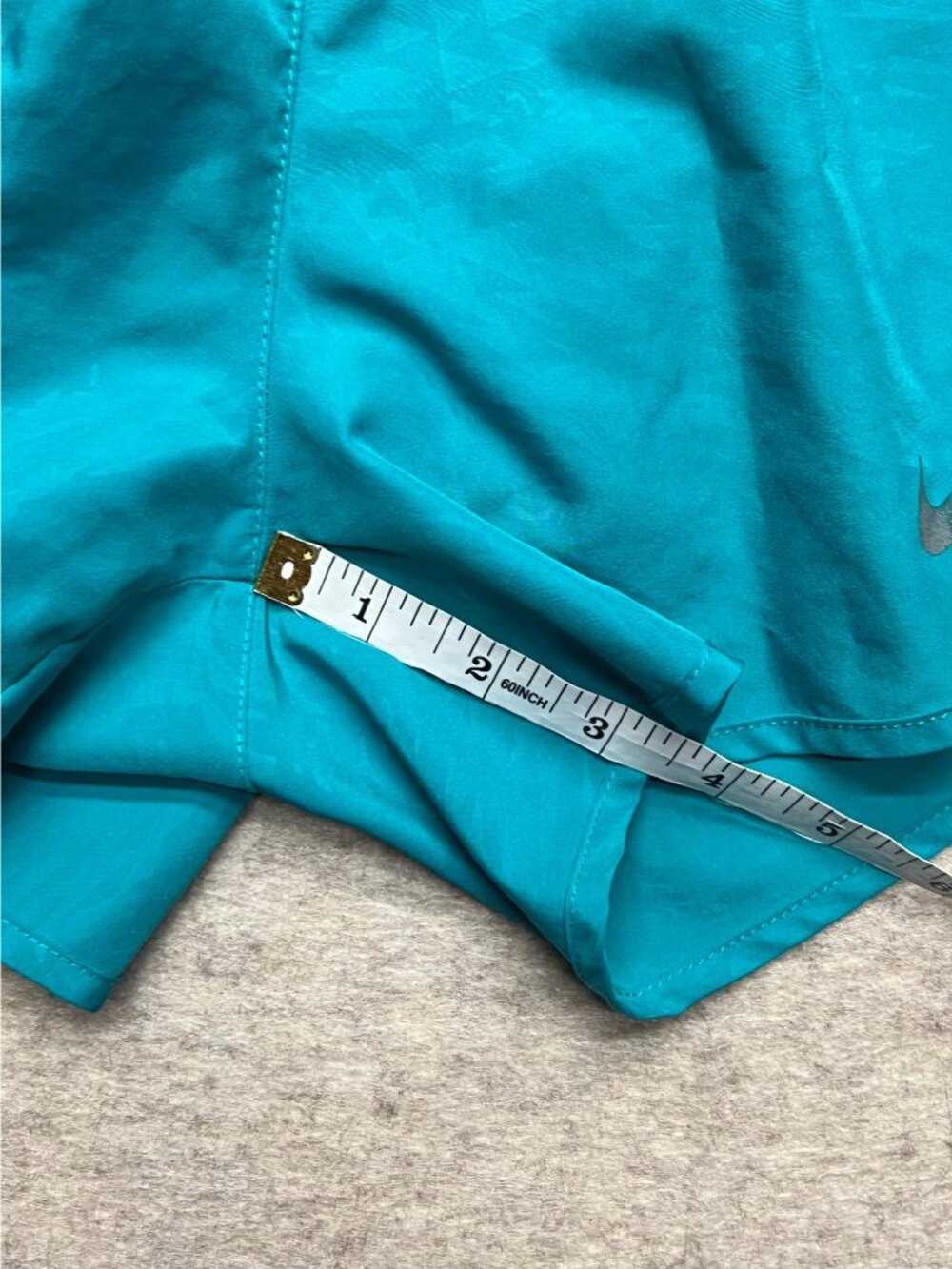 Nike Dri-Fit Teal Green Lined Nike Running Athletic Activewear Shorts Size XS - Picture 10 of 10